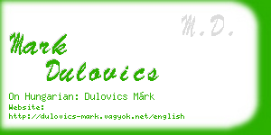 mark dulovics business card