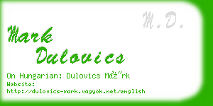 mark dulovics business card